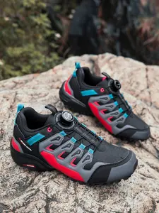 Men's Outdoor Hiking Shoes, Breathable Low-Top Mountain Climbing Boots, Rotating Buckle Anti-Slip Shock Absorption Sports Casual Shoes