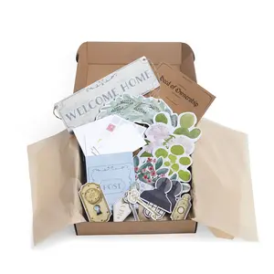Make It Cuter Welcome Home Decor Kit Eco-Friendly Hanging Ornaments Hand-Illustrated Design Customizable Welcome Sign Whimsical Mailbox with Stationery for Playhouse Decor