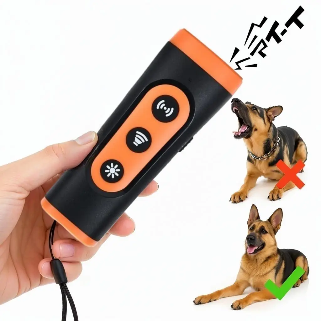 USB Rechargeable Ultrasonic Dog Trainer, Anti-barking Device with Adjustable Training Modes, Pet Training & Behaviour Aids