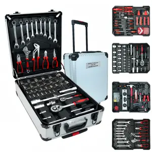 899PCS Large Capacity Metal Hand Toolbox, The Ultimate Home Repair Master Set - Comprehensive Toolbox, With 4 Drawers, General Household Toolkit, Simple And Durable, Auto Repair Repair Tools, No Assembly Required