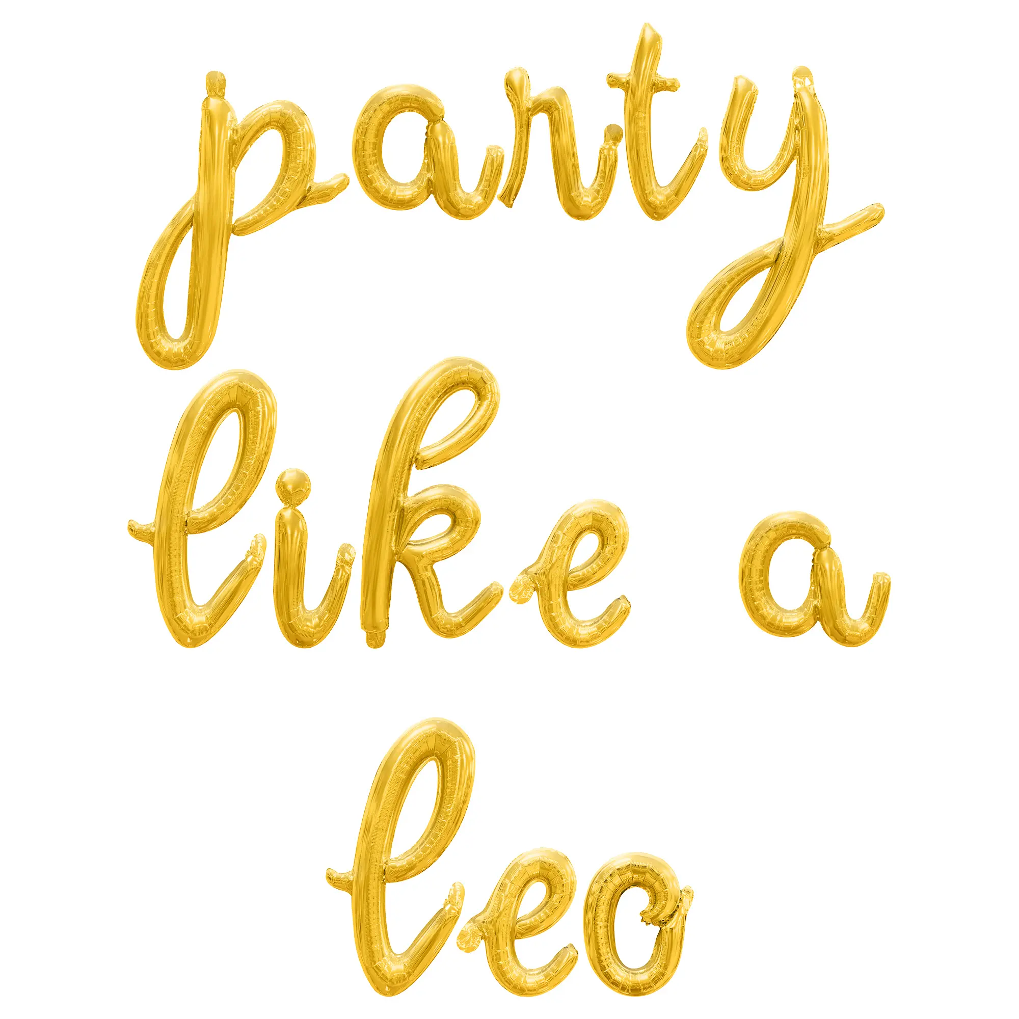 Cursive Script Letter Balloons - PARTY LIKE A LEO 16" Inch Alphabet Letters Foil Mylar Balloon Birthday Party Banner