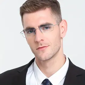Ultra-Light And Super-Elastic Titanium Rimless Glasses, Flat Glasses Frames for Men Women, The Cheapest Thin-Rimmed Frames. Christmas Gift