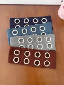 4pcs Vintage Metal Ring Knitted Headbands, Multicolor Hip Hop Hair Accessories for Unique Style, Punk Fashion for All Seasons