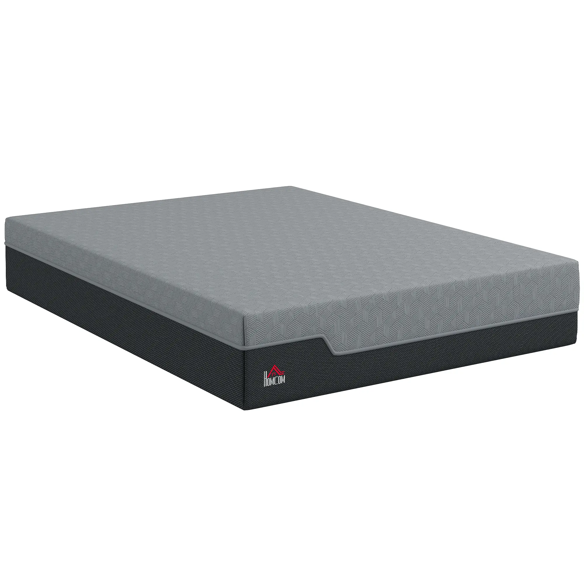 HOMCOM Queen Mattress, 14 Inch Gel Cooling Memory Foam Mattress for Cool Night Sleep, Graphene Bed in a Box for Pressure Relief, with Washable Cover, Made in USA, CertiPUR-US Certified, Medium Firm