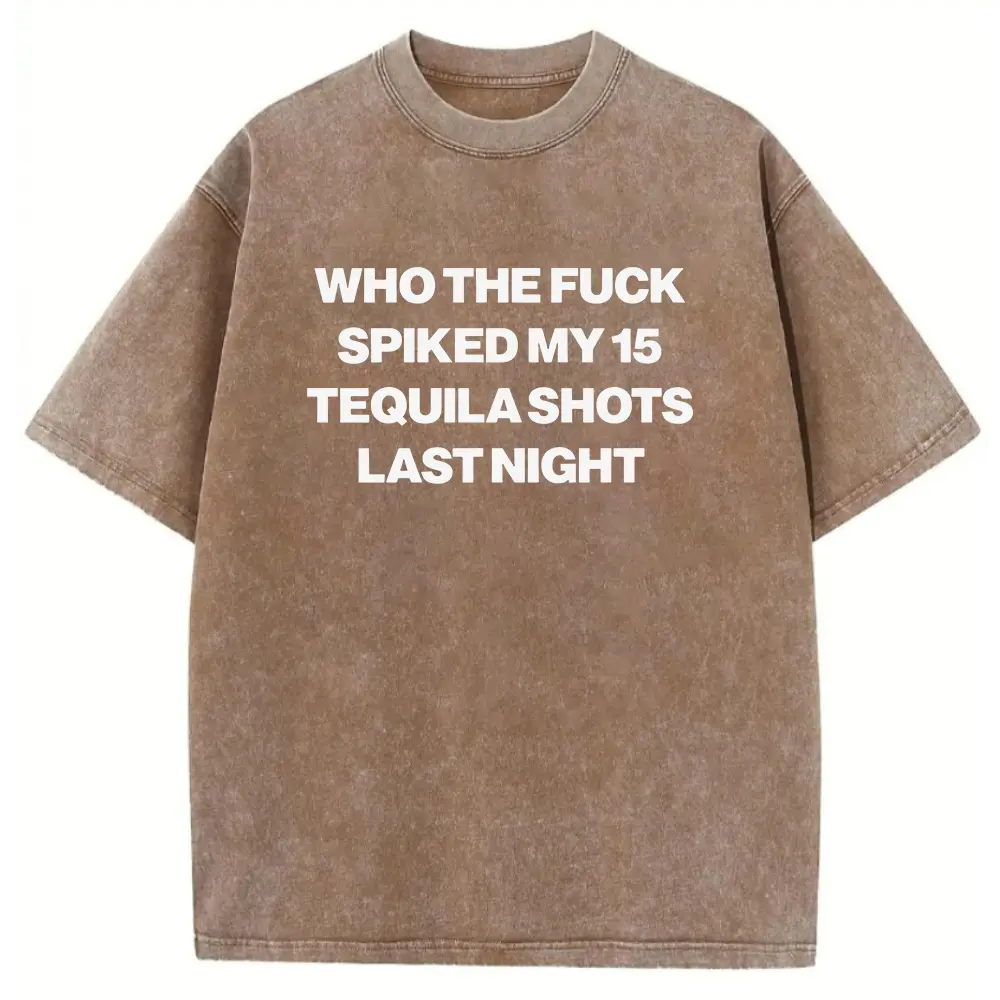 Washed T-shirt-Coffee