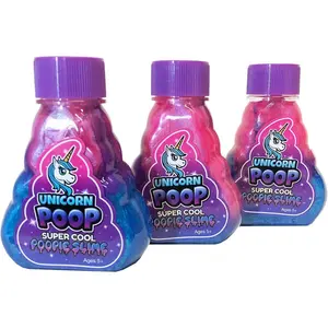 3 Pack Unicorn Poop Slime - Multi Color Glitter Unicorn Slimes Great for Birthday Parties, Loot Bags, Easter Baskets, Halloween & Stocking Stuffers, for Girls and Boys Ages 5+