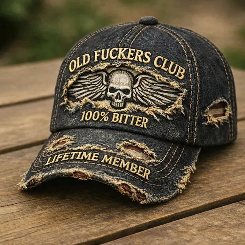 Embroidered hat, retro baseball cap