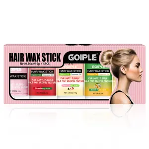 Hair Wax Stick Set, 5 Counts Non-Greasy Hair Styling Waxes, Cream, and Pomade, for Edge Control Compact Gel Haircare Smoothing Coconut