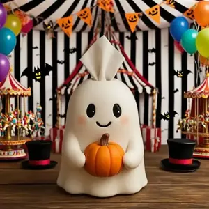⚠️ Size Check | Cute Ghost Tissue Box Cover | Halloween Room Decor | (TISSUES NOT INCLUDED)