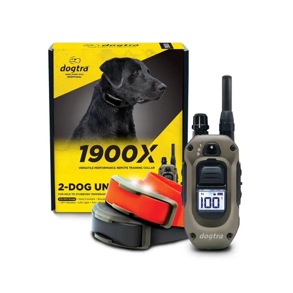 Dogtra - 1900X-2 Dog - 3/4 Mile - Remote Training Collar | Waterproof  USB Rechargeable E-Collar with LED Lights – Dog Training System with Precise Control, Vibration and Safety Locks