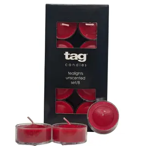 Unscented Colored Tealights – Pack of 8
