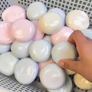 3pcs Handmade Mochi Stress Relief Toy, Soft Squishy Glutinous Texture with Thin Ice-Skin Feel, Squeeze to Relieve Stress, Ideal Gift for Office, Parties and April Fool's Day (No Air Pump)