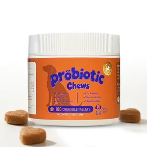 Probiotic Chews 8-in-1 Pet Probiotics for Gut Health Digestive & Immune Support Beef Flavour 100 Chewable Treats Premium Quality Ingredients dog accessories tiktokshopspringglowup
