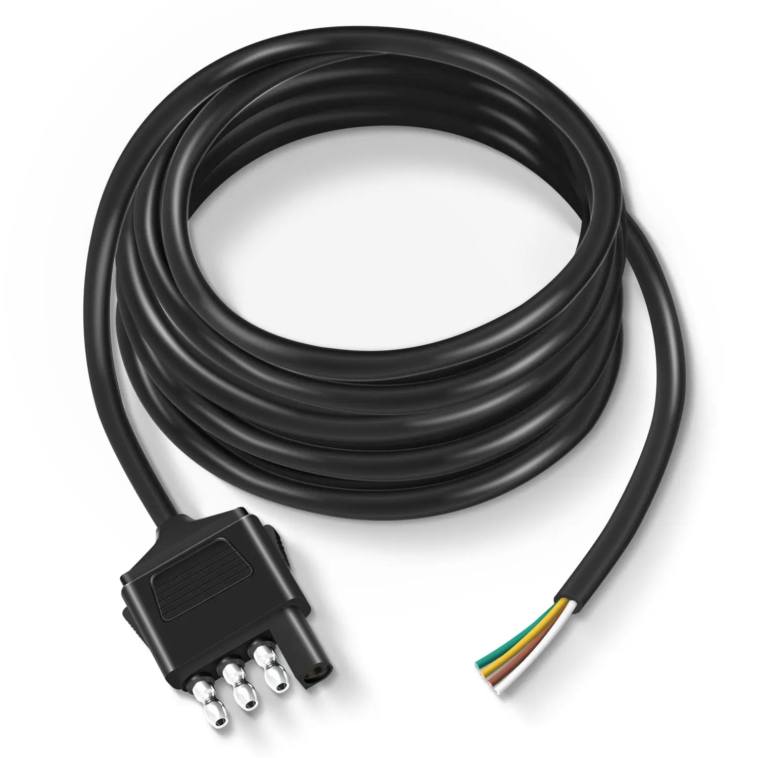 Nilight Heavy Duty Trailer-Side 4 Pin Extension Heavy Wire, 10ft 18AWG Jacketed Wires for Turn Signals, Abrasion-Proof, Dustproof, Weatherproof Outdoor Design & Pure Copper Terminals (Fits Horse Trailers)