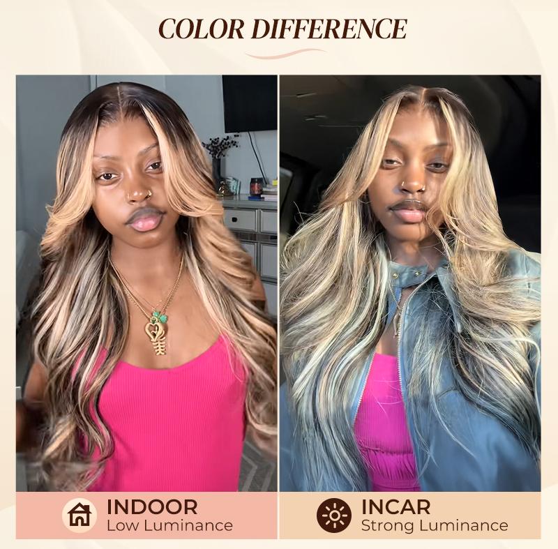 Arabella Ear to Ear 13x6 Three-Go Platinum Blonde Balayage Highlights Glueless Wig Loose Body Wave With Drawstring 100% Human Hair Beginner-friendly SpringStatements