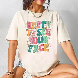 Happy To See Your Face Shirt, Back To School Tee, Groovy Teacher Shirt, Retro Teacher, Teacher Life, 1st Day of School, School Vibes