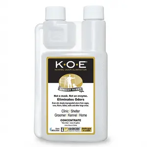 K.O.E. Apricot Odor Eliminator 16 oz - Strong Odor Remover for Cages Runs Kennels & Home Use - Safe Non Enzymatic Formula