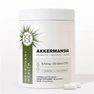 Neurogan Health Akkermansia Probiotic Capsules | 30 Billion CFU, 60 Capsules