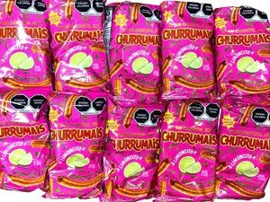 10 - PK Churrumais con Limonsito, Sabritas Chips - Traditional Mexican Chips, Citrus, Spicy - 65 GRAMS PER BAG - Mexican Chips - Sabritas Mexicanas - Papitas Mexicanas