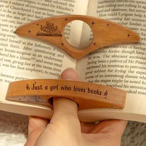 Handmade cherry wood Book Buddy thumb holder (round top)，Ideal Reader Gift,Birthday Gift for Her，Book Lover Gift, Wooden Thumb Page Holder,Personalized Wooden Thumb Book Page Holder