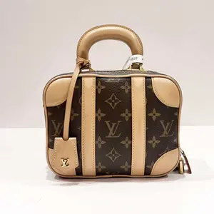 Pre-owned Louis Vuitton Valisette BB Handbag Monogram Canvas & Leather Design with Gold Hardware and Adjustable Strap