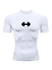 Unisex Compression Shirt - Quick-Drying, Sweat-Wicking Tight-Fitting Sports Top for Fitness Running, Gym Workouts, All-Year Wear, Slim-Shaping, Figure-Enhancing Sports & Outdoor Activewear