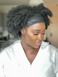 Black Satin Lined Headband