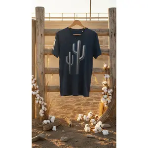Chromed Saguaro Organic Cotton Tee - Cowboy Renaissance