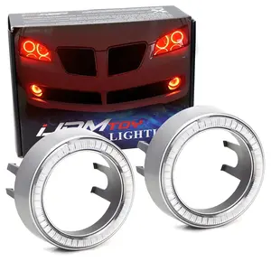 iJDMTOY One Pair Brilliant Red 40-SMD LED Halo Ring Angel Eyes Shrouds for Fog Light Customization or Light Retrofit DIY Use