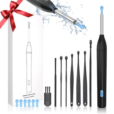 Ear Wax Removal, 8 Counts/set High-definition Smart Camera Waterproof Earwax Cleaner Tool, Ear Cleaning Kit, Ear Wax Removal Camera, Ear Pick Set, Ear Cleaning Tools