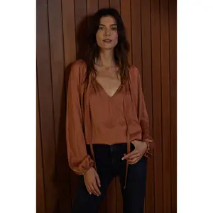 Terracotta Satin Dream Top