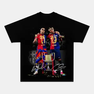 Raphinha & Lamine Yamal Graphic Tee, Unisex  Shirt, Using 100% Cotton, Gift For Fans 4.29