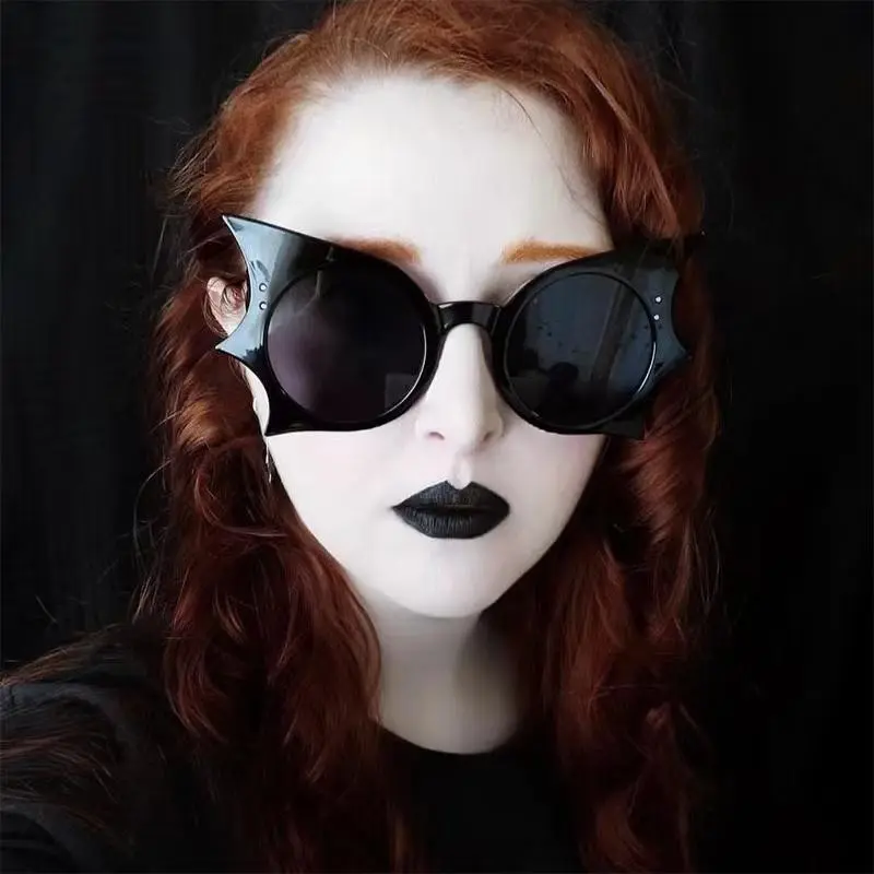 Bat Design Sunglasses, 1 Count Halloween Themed Sunglasses, Party Decoration Supplies for Halloween Party, Cosplay, Costume Party, Accessories
