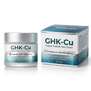 GHK-Cu Copper Peptide Facial Cream, 4% Peptides & 2400mg GHK-Cu, Lightweight Firming & Deep Hydration Daily Moisturizer (60g)