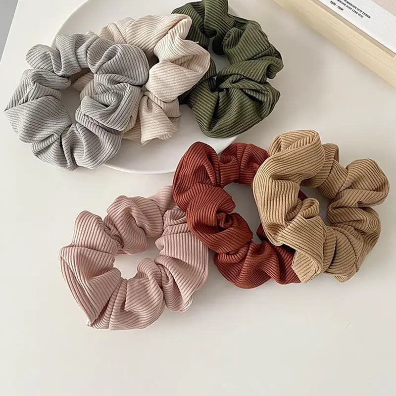 Simple Plain Color Scrunchie, Scrunchies, 6pcs Sweet and Fresh Hair Tie Suitable for Hair, Fashion Hair Accessories for Party, Daily Clothing Decor for Women & Girls, Elastic Ponytail Accessories