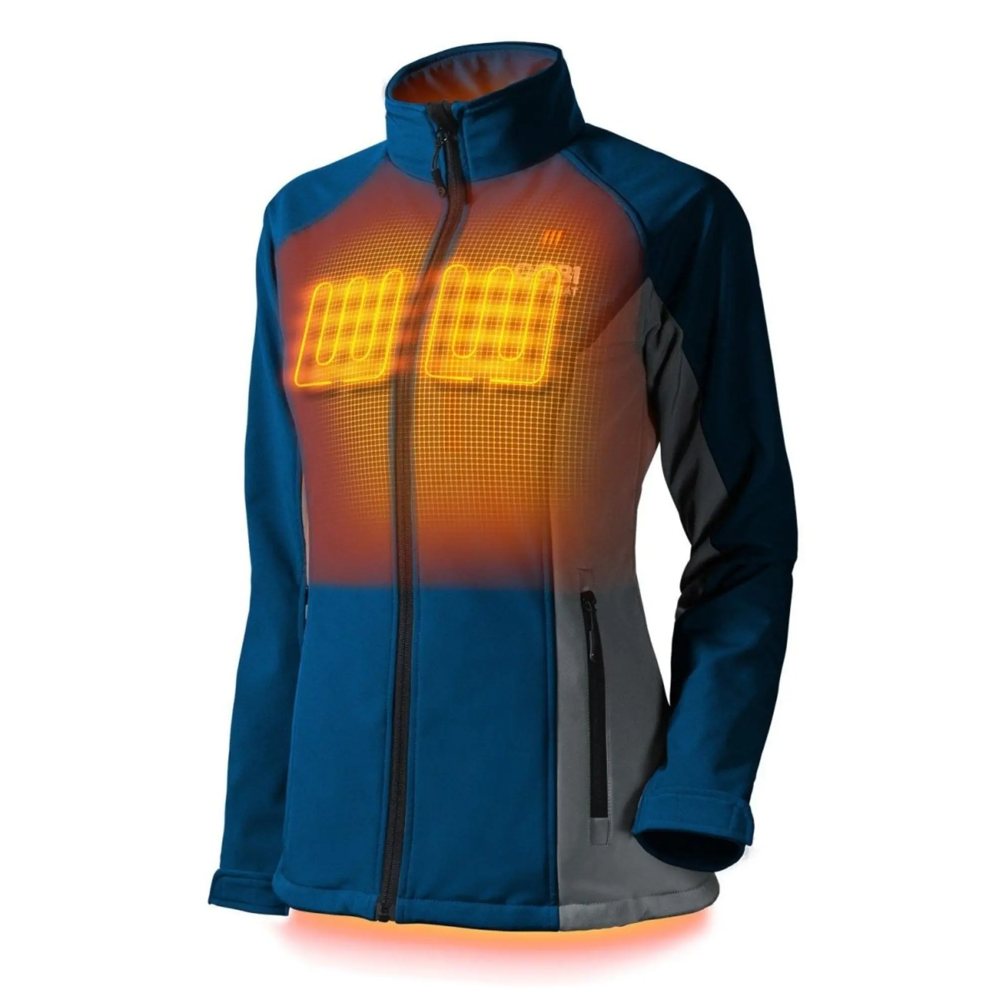 Women's Heated Softshell Jacket with Fleece Lining - Tailored Fit Coat with 3 Adjustable Heat Zones for Outdoor Work, Sports & Hiking, Adjustable Heat Settings, Heating Zones, Horseback Ride, Tailored Cut, Female, Long Sleeve, Slim-Fitting, Full Sleeves,