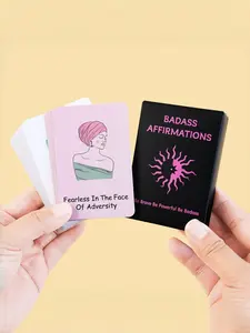 Women's Belief Card Set 60 Pieces, Daily Motivation Cards, Fun Pranks, Inspirational Girl Encouragement Cards, Positive Affirmations
