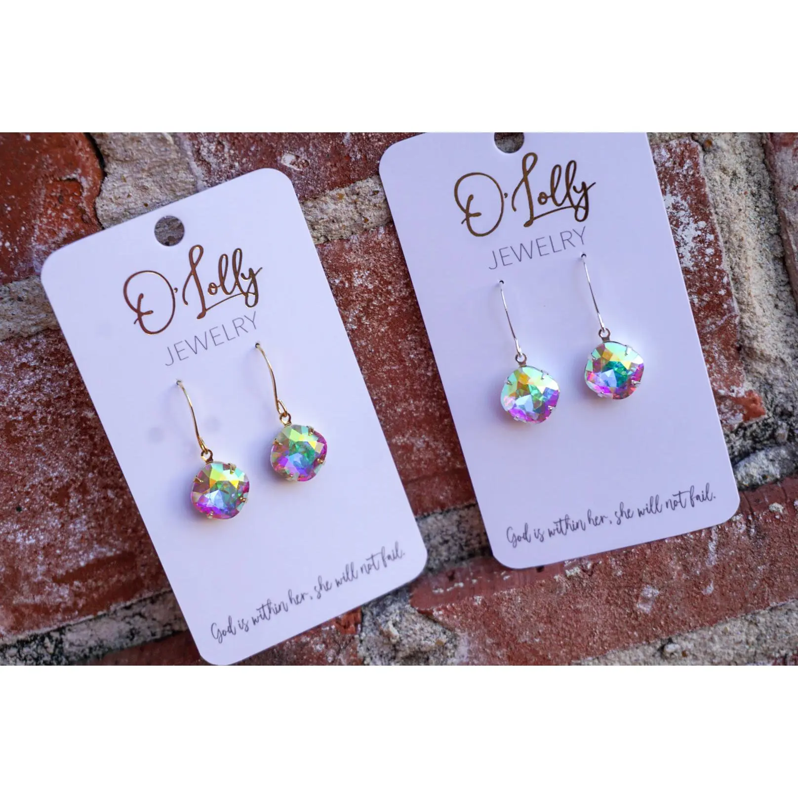 O'Lolly "Roxie" Earrings - AB Stone Dangle