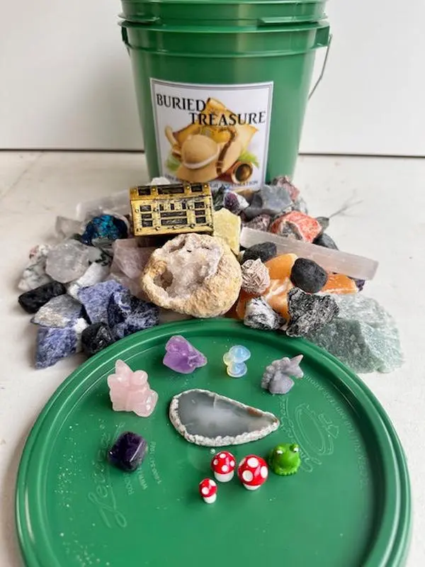 1 GALLON ROUGH STONE FAIRY NATURAL CRYSTAL MINING BUCKET
