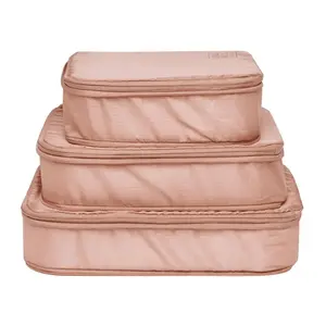 Compression Packing Cubes – Recycled Nylon – 3-pack – Pink/Blush