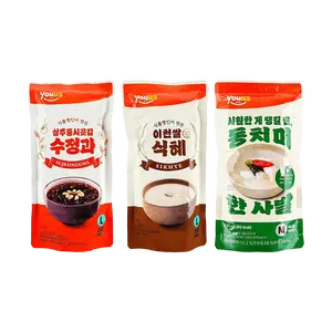 YOU US Korean Sweet Rice Drink, Cinnamon Persimmon Ginger Tea, Kimchi Broth Flavor Beverage - 3-Pack Combo (910ml x 3) - Refreshing, Great for Hangover, Convenience Store Favorite