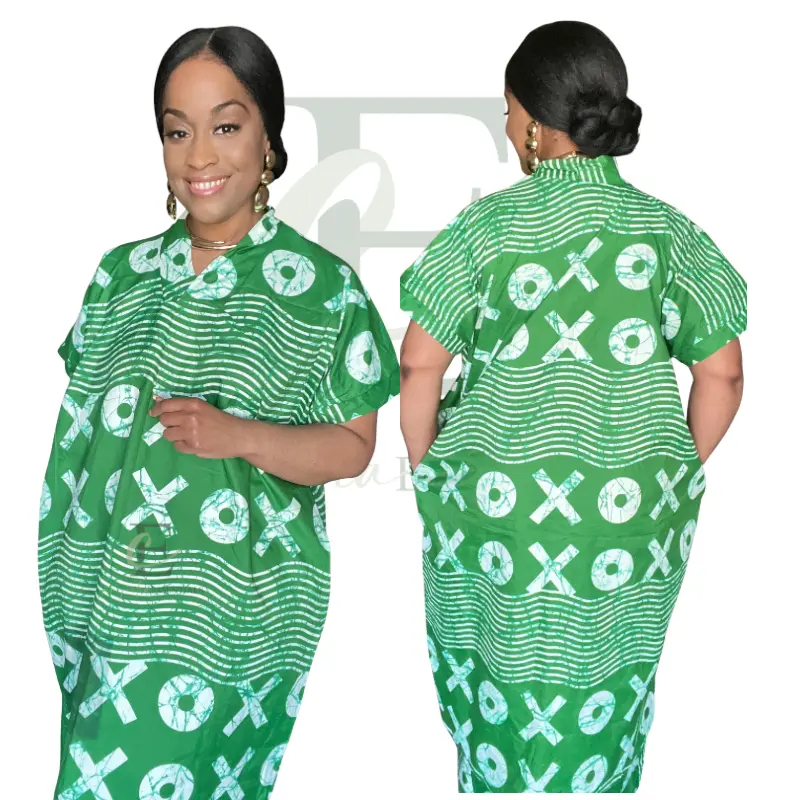 Emerald Heritage XO African Boubou Maxi Dress