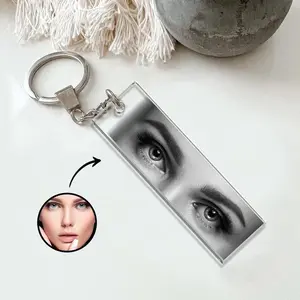 Custom Eyes Photo Keychain, Drive Safe Keychain, Funny Valentine Gift For Him Boyfriend Husband