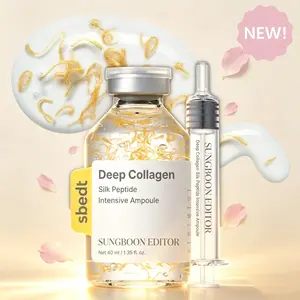 SUNGBOON EDITOR Deep Collagen Silk Peptide Ampoule 40ml, Anti-Aging Intensive Serum, Plumping, Firming & Hydrating, Wrinkle Repair Korean Skincare