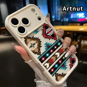 Phone Case for iphone 17 Pro Max 16 Plus 15 14 13 12 11 XR Air E Tribal Pattern Full Lens Protector Rugged Durable Soft TPU Cover Gift for Girl