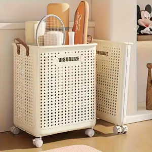 Large multi-functional storage box with handle design, a space-saving home storage solution, suitable for clothing, accessories, and laundry.