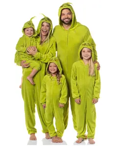 Dr. Seuss GRINCH Who Stole Christmas Hooded Pajama Union Suit Dr. Seuss GRINCH Who Stole Christmas Hooded Pajama Union Suit