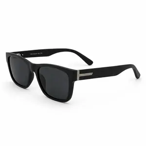 Men's Sunglasses with Black Frame and Dark Lenses Model 1460 50000-001 CE Certified for Stylish Protection