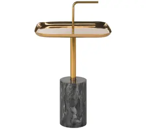 Safavieh Artemis Square Brass Top Side Table