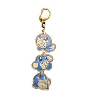 Poliwag evolution line keychain 3 inchs long
